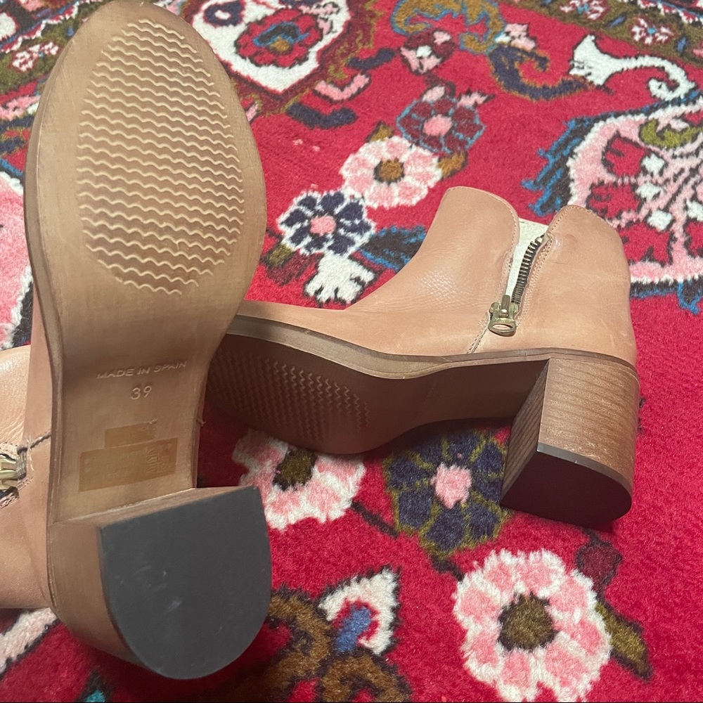 Anthropologie MTNG Originals Becca Brown Leather Ankle Boots Like New👢 - Picture 5 of 9